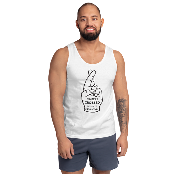 Finger Crossed Deploy to Production Tank top