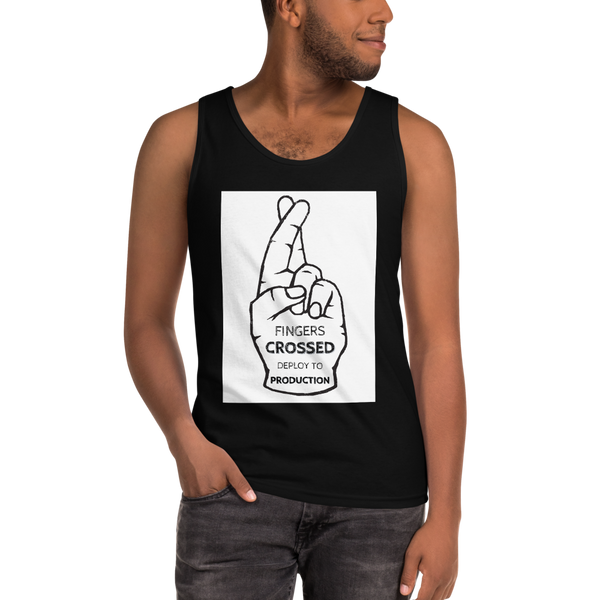 Finger Crossed Deploy to Production Tank top